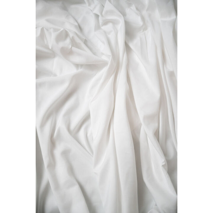 5-Piece White Bamboo Split King Hypoallergenic Sheet Set