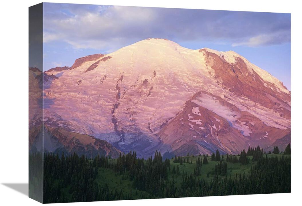 Mount Rainier at sunrise, Mount Rainier National Park, Washington-Canvas Art-16x12