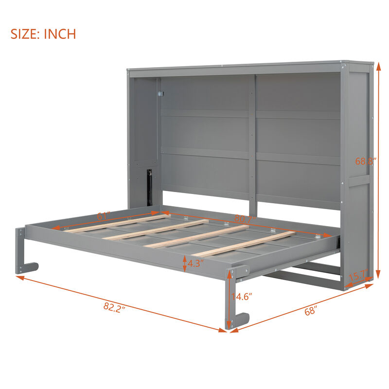 Modern Wood Murphy Bed Wall Bed