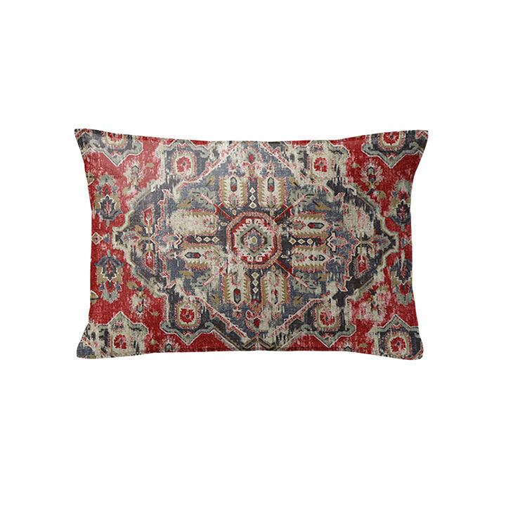 6ix Tailors Fine Linens Charvelle Red/Blue Decorative Throw Pillows