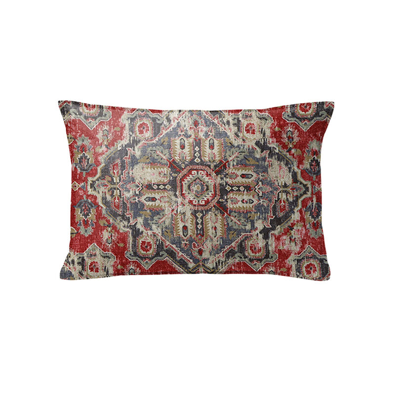 6ix Tailors Fine Linens Charvelle Red/Blue Decorative Throw Pillows