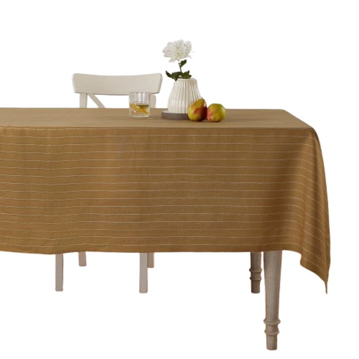 Solino Home 100% Pure Linen Tablecloth | Pinstripe