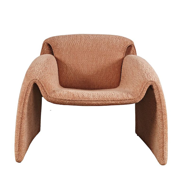 Jofran Dolce Mid-Century Modern Bent Angle Upholstered Accent Chair