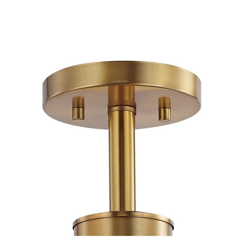 Olivier 3-Light Bohemian Farmhouse Iron/Frosted Glass LED Semi Flush Mount