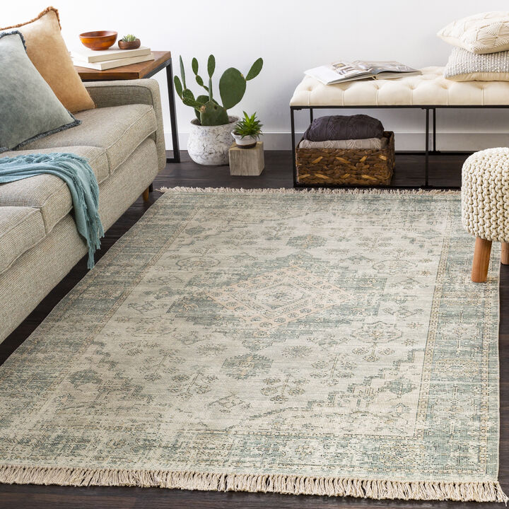 Zainab ZAI-2311 2' x 3' Green Rug