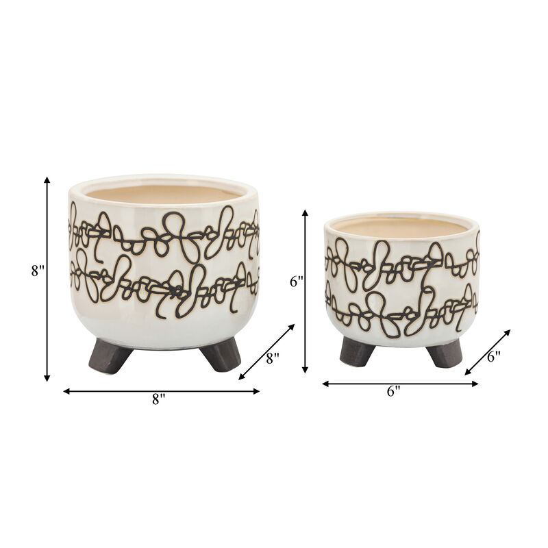 Scribble Foot Planter