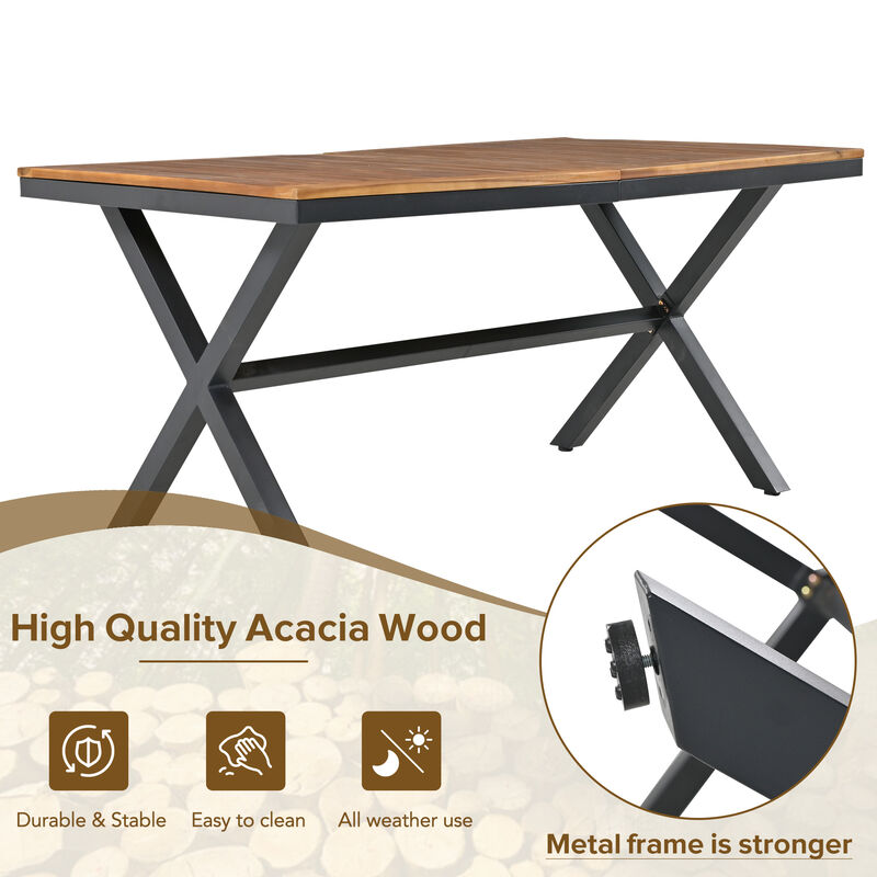 Merax All-Weather Outdoor 7 Pieces Patio Dining Set