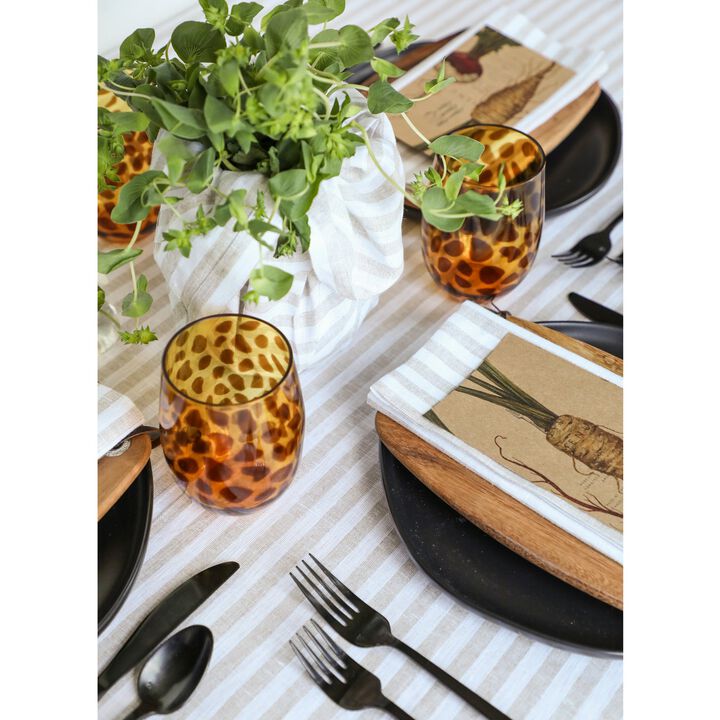 Solino Home 100% Pure Linen Tablecloth | Amalfi Stripe