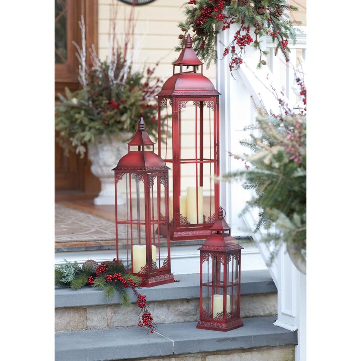 Set of 3 Decorative Lanterns for Indoor and Outdoor Lighting