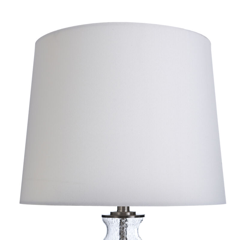 Clear Seeded Glass Table Lamp (Set of 2)