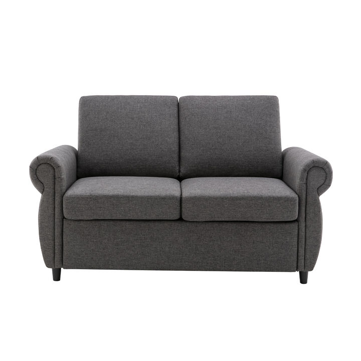 Merax Modern Loveseat Sleeper Sofa Bed with Mattress
