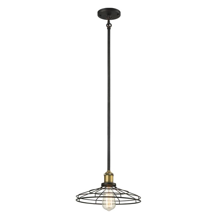 51" Black and Bronze Lewis Mini Pendant Ceiling Light Fixture