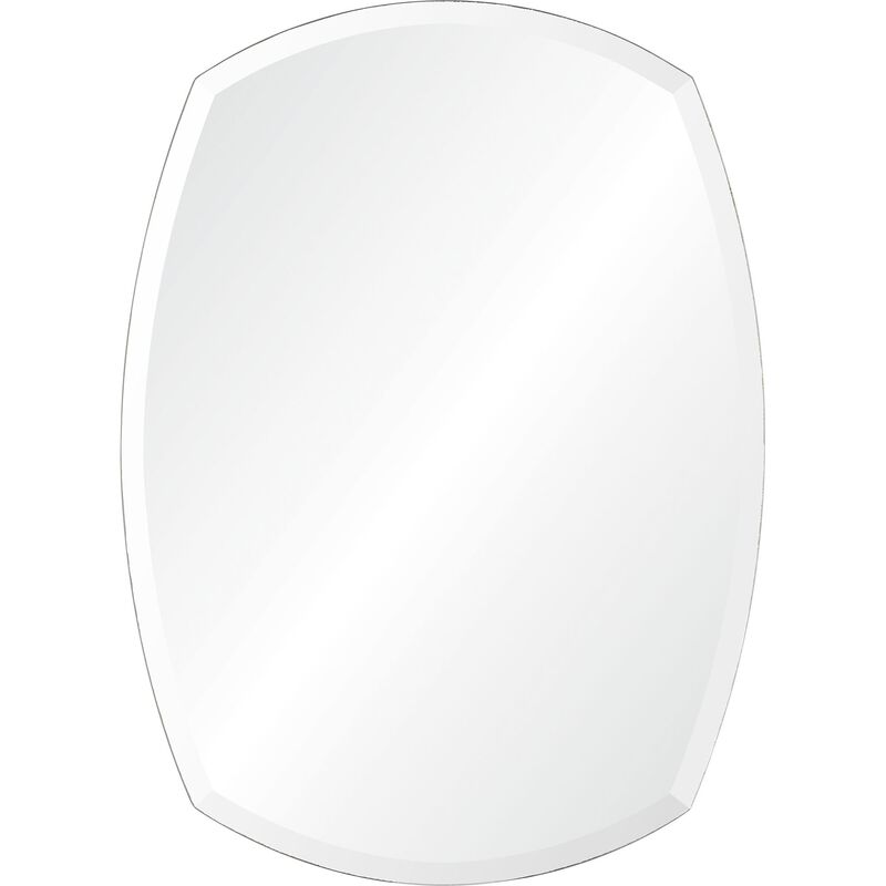 32" Clear Polished Unframed Beveled Rectangular Wall Mirror
