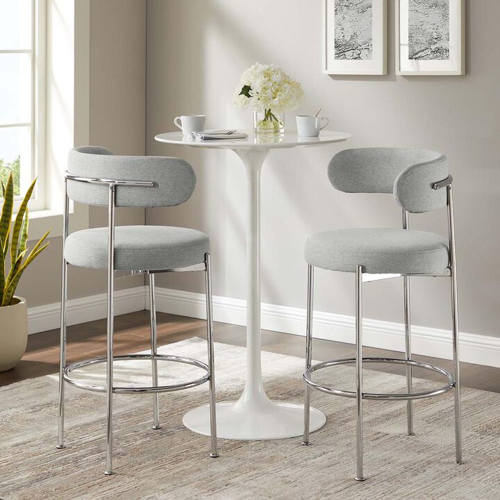 Modway Albie Fabric Bar Stools - Set of 2