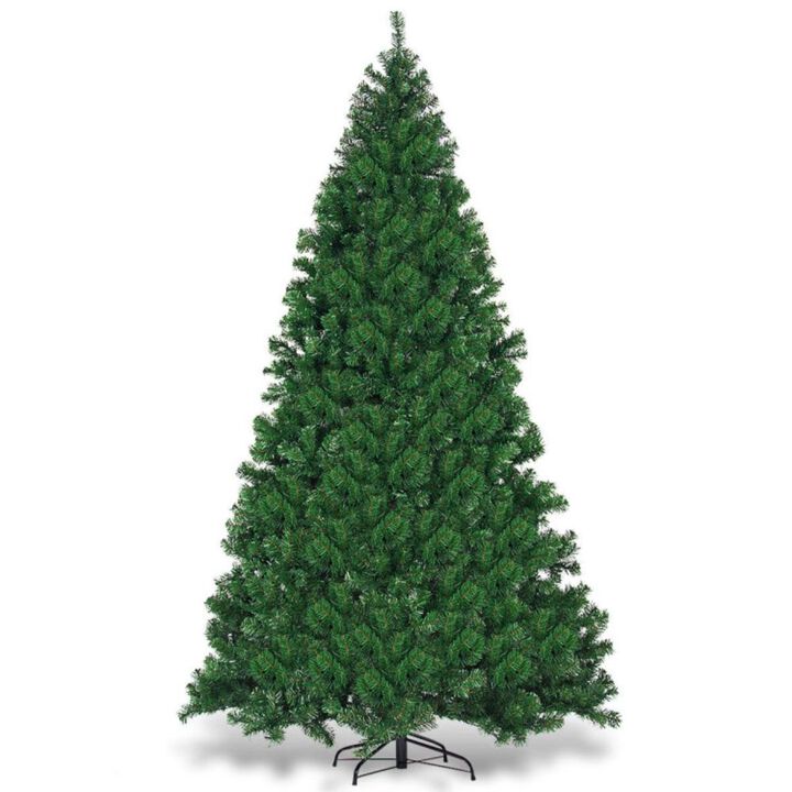 Hivvago 9 Feet Pre-Lit PVC Artificial Christmas Tree with 700 LED Lights Hivvago 9 Feet Pre-Lit PVC Artificial Christmas Tree with 700 LED Lights