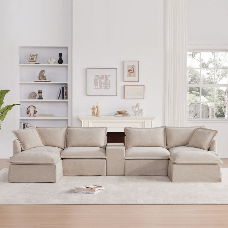 Merax Oversized Chenille Modular Sectional Sofa
