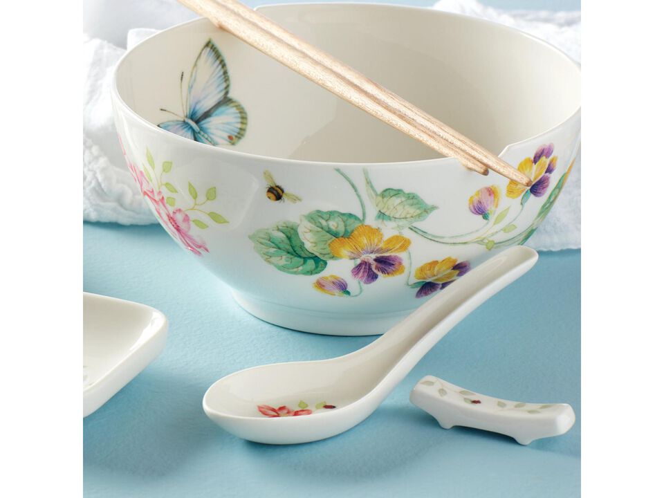 Lenox Butterfly Meadow Bowl & Chopsticks, 1.65 LB, Multi