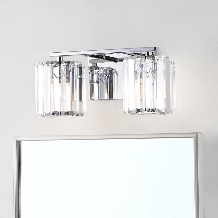 Coco Prism Vintage Metal/Glass Classic Glam LED Vanity Light
