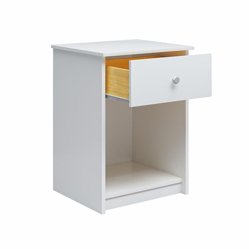 Ameriwood Home Ellwyn Nightstand with Drawer, White
