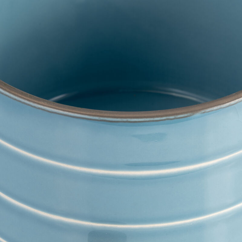Skyblue 6" Striped Planter with Stand
