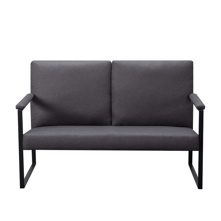 49.2 in. W Square Arm Linen Blend Modern Straight Sofa