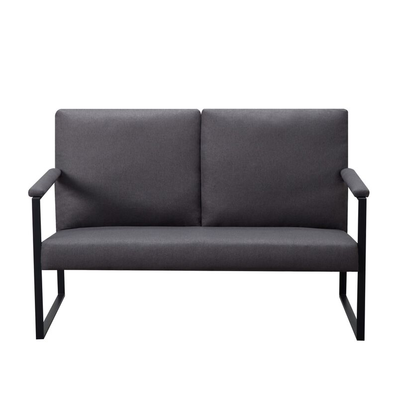 49.2 in. W Square Arm Linen Blend Modern Straight Sofa