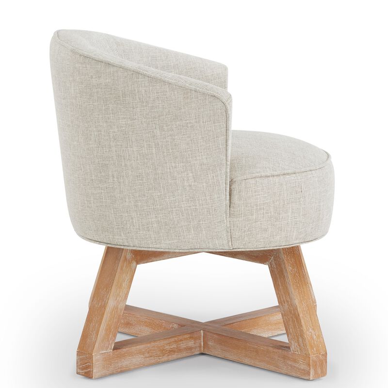 Merax Classic linen Fabric Swivel Accent Chair