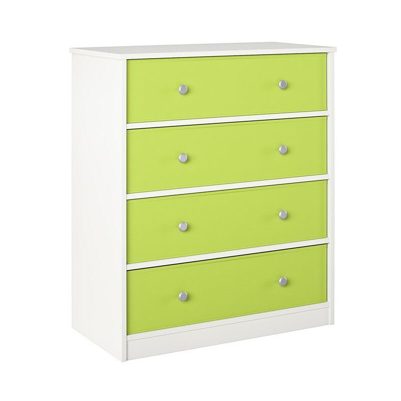Mya Park Tall Dresser with 4 Fabric Bins
