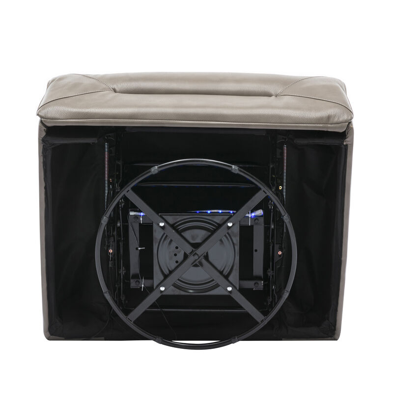 360° Swivel and Rocking Home Theater Recliner Manual Recliner Chair with a LED Light Strip for Living Room,Bedroom, Black