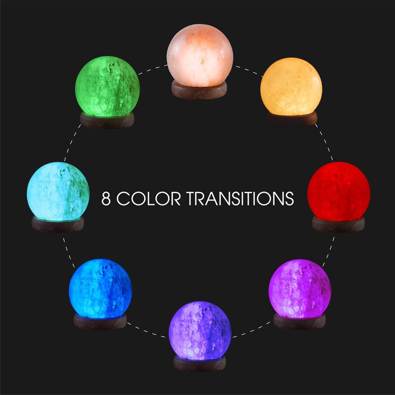 Loft Lyfe Magaly Round Salt Lamp 8 Color Modes