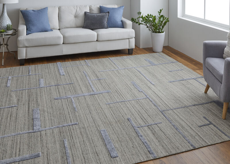Longridge T8002 Beige/Blue 9' x 12' Rug By Thom Filcia