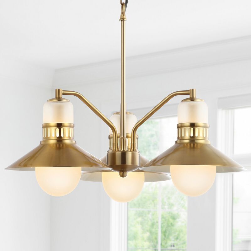 Colin Adjustable Iron/Glass Retro Hurricane LED Chandelier