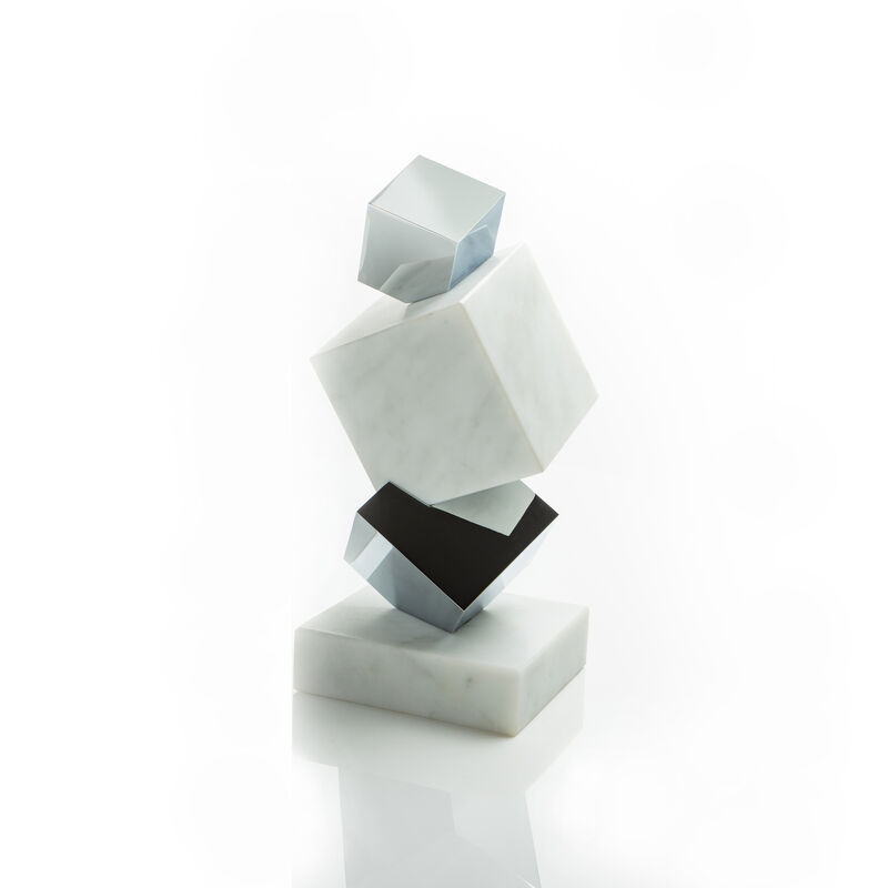 Torre Objet,  Marble & Silver