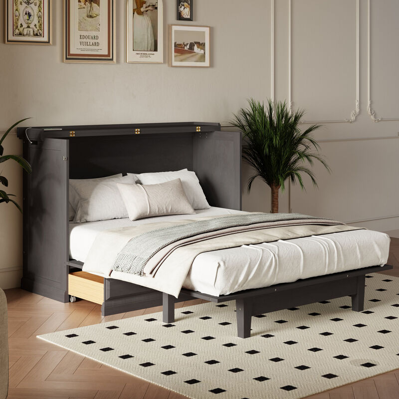 Merax Murphy Bed with Charging Station