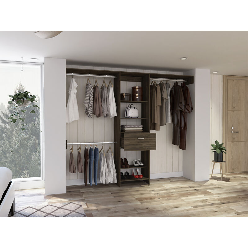 Calveston 1-Drawer 4-Shelf Closet System
