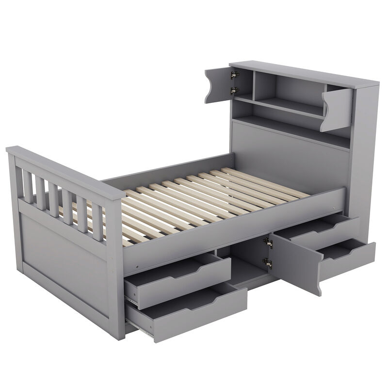 Merax Captain Platform Bed Frame with Storage