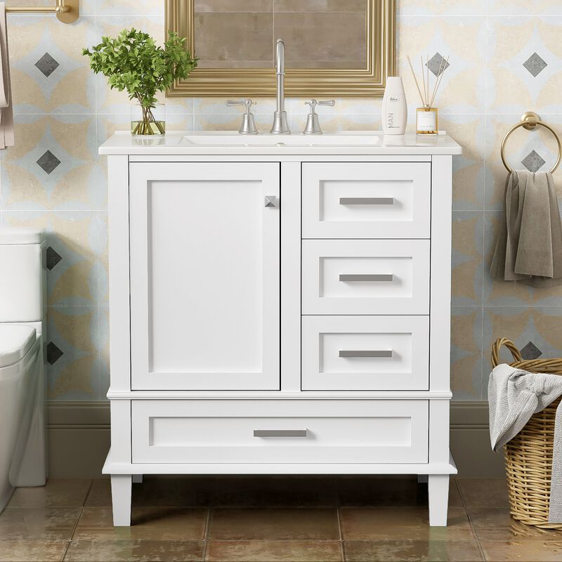 Merax Modern Bathroom Cabinet Vanity with Sink