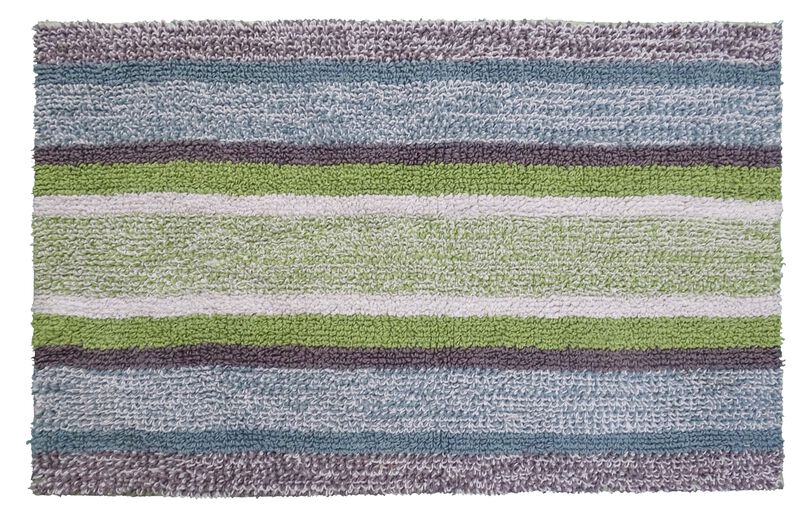 Multi Color Striped Bathroom Rug 20"x32"