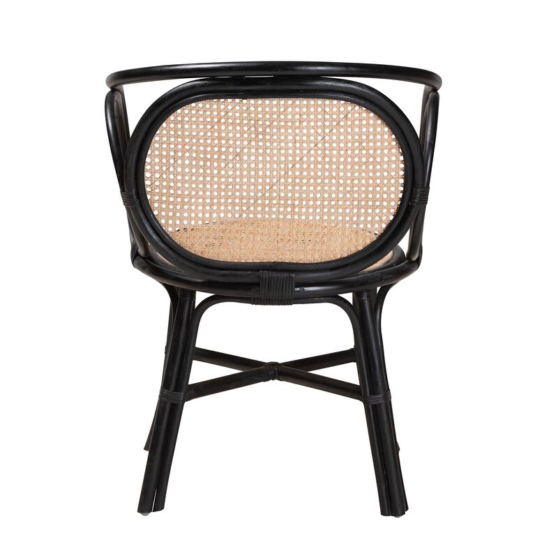 Bali & Pari Palesa Modern Bohemian Natural Brown Rattan Dining Chair