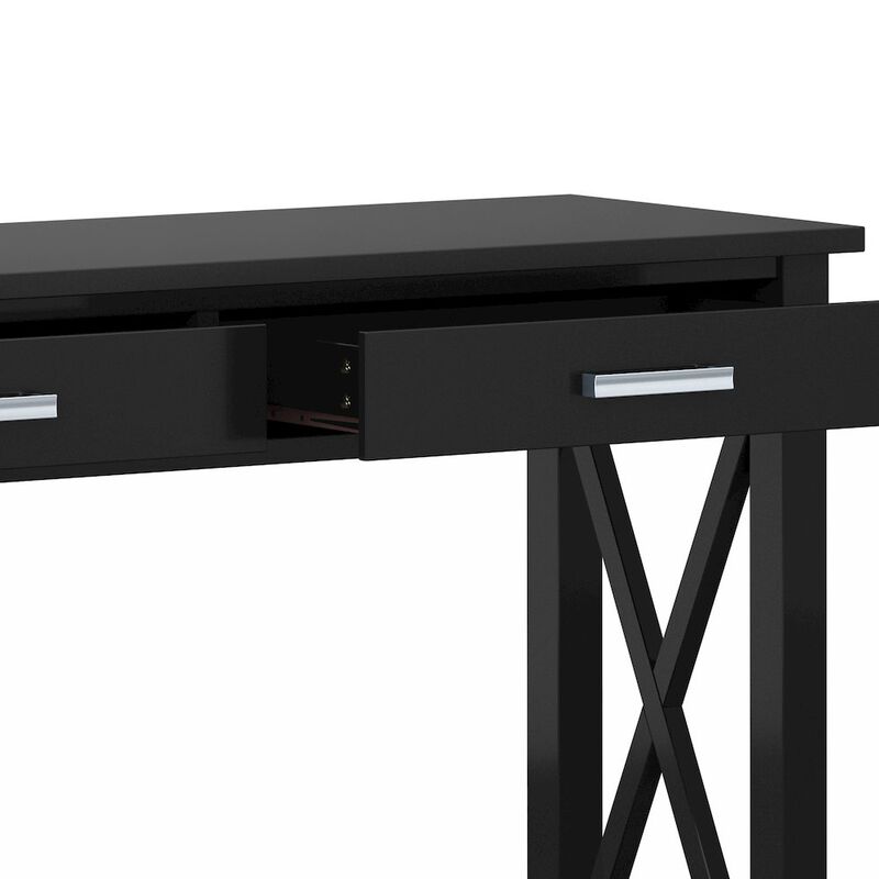 Simpli Home Kitchener Solid Wood Console Sofa Table In Black