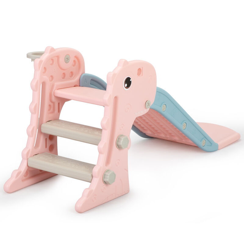 3 in 1 Folding Toddler Large Slide with Climbing Ladder