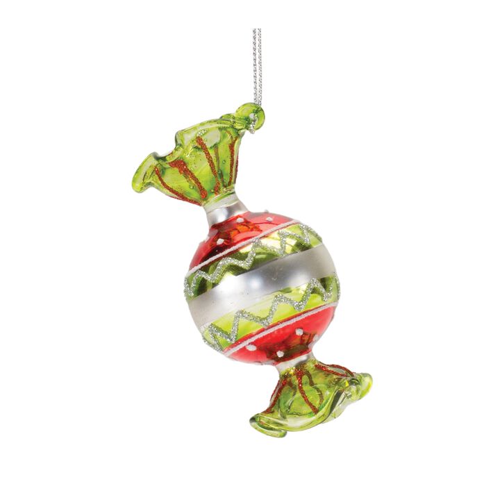 Candy Ornament (Set of 12) 3.25"H Glass
