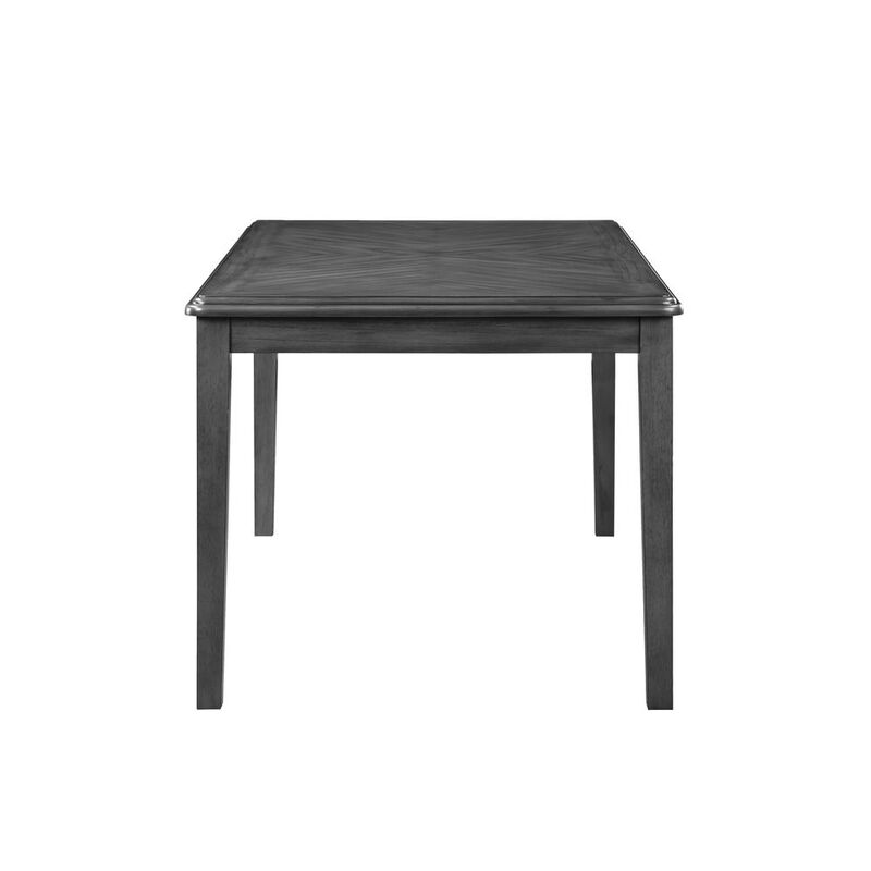 New Classic Furniture Gia 5-Piece 60 Wood Rectangle Dining Set with 4 Chairs in Gray