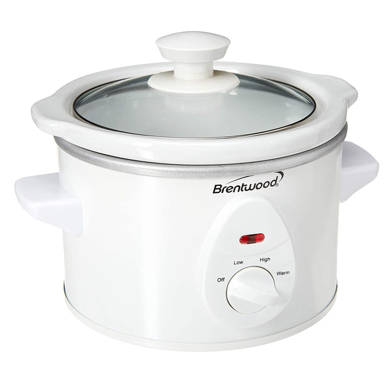 Brentwood 1.5 QT Slow Cooker in White