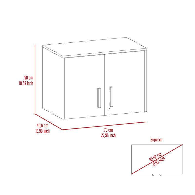 DEPOT E-SHOP Danbury Storage Cabinet-Wall Cabinet, Black
