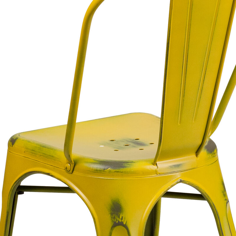 Distressed  Metal Chair