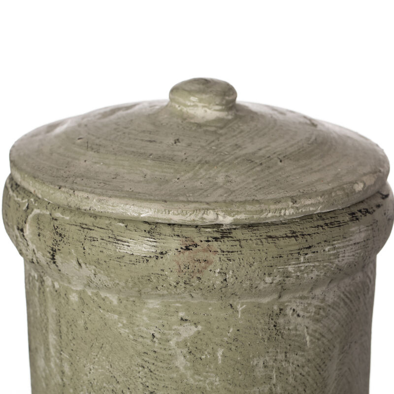 Beige Outdoor Clay Chiminea Outdoor Fireplace Scribbled Design Charcoal Burning Fire Pit with Sturdy Metal Stand, Barbecue, Cocktail Party, Family Gathering, Cozy Nights Fire Pit