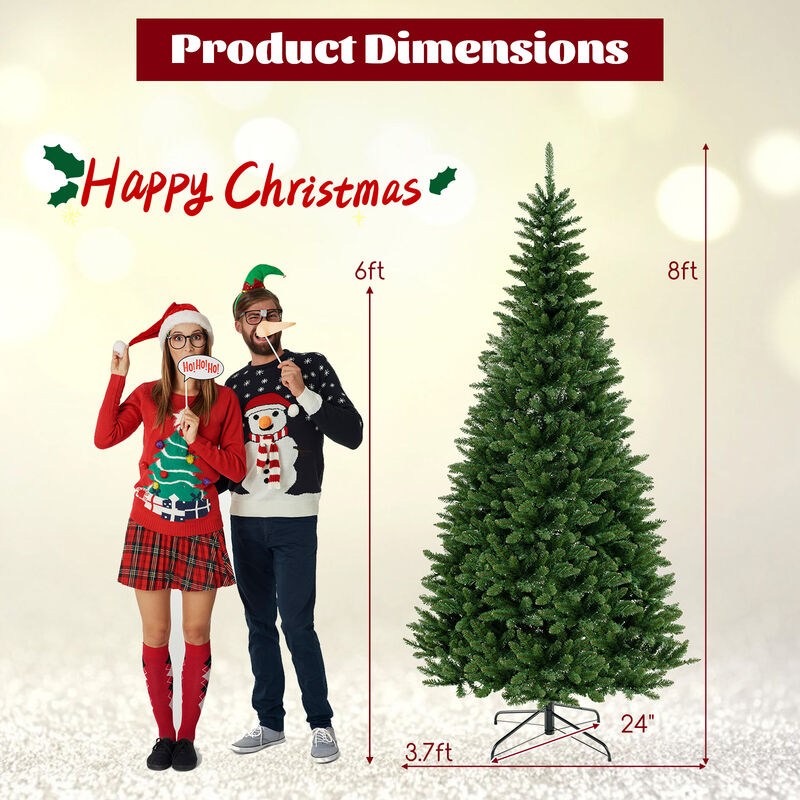 Corner Artificial Christmas Tree with  Tips and LED Lights