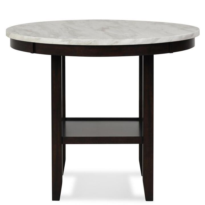 New Classic Furniture Furniture Celeste Round Wood Counter Table in Espresso
