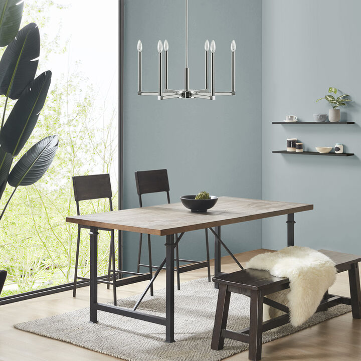 Gracie Mills Lilyana Radiant Modernity 6-Light Contemporary Candelabra Chandelier